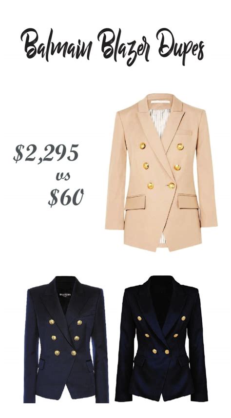 jacket balmain replica|balmain blazer dupe alternative.